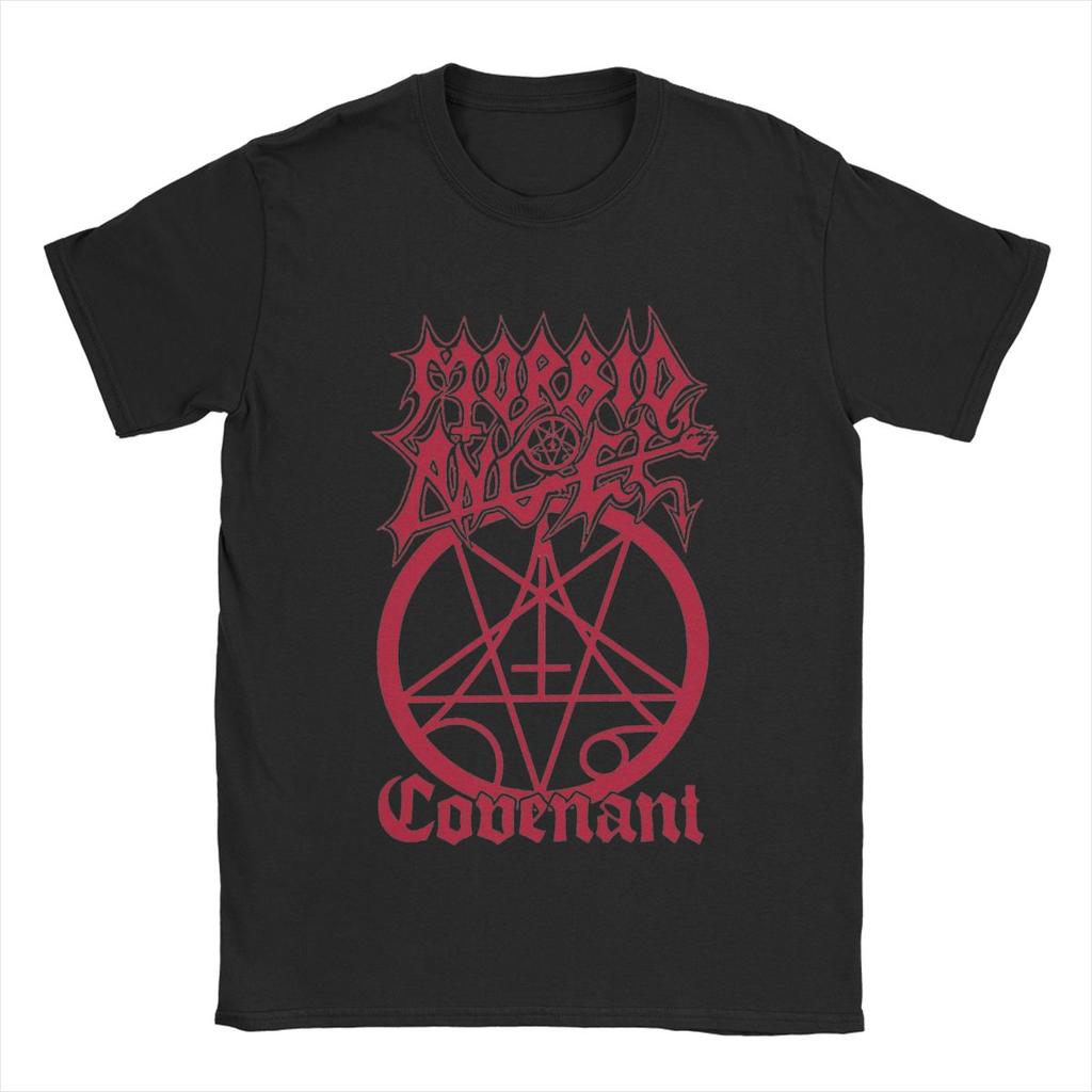 Morbid Angel T Shirts Unisexs Pure Cotton Casual TShirts Crewneck Music Band Tee Shirt Short Sleeve Clothes Graphic Printed