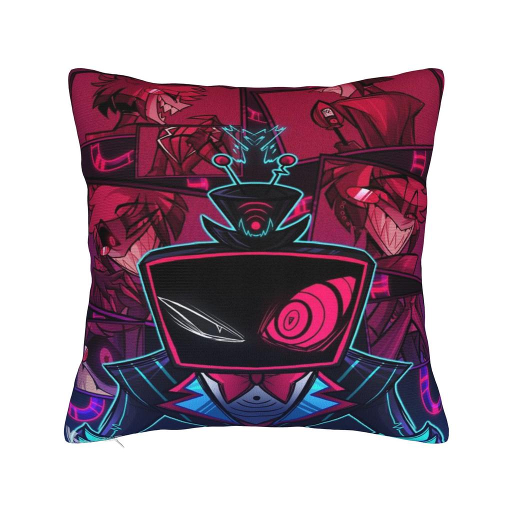 hazbines hoteles alastor vox Pillowcase Merchandise Printing Cushion Cover Pillow Covers Living Room Decor Square Multi-Size