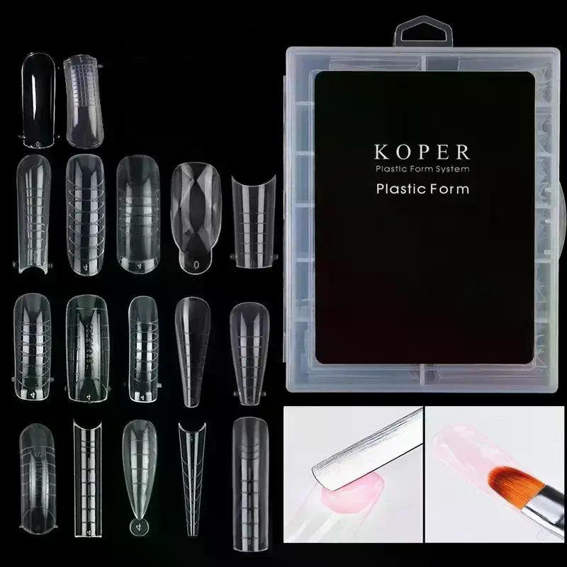 Eagle's Talon 120/140 Pcs Short Curved Stiletto False Nail Tips Clear Soft Fake Nails Extensions For DIY Nail Salon Manicure