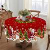 Christmas Tablecloth Santa Snowman Table Cover Christmas Party Table Decorations for Home 2026 Navidad Notal Noel Xmas Ornaments