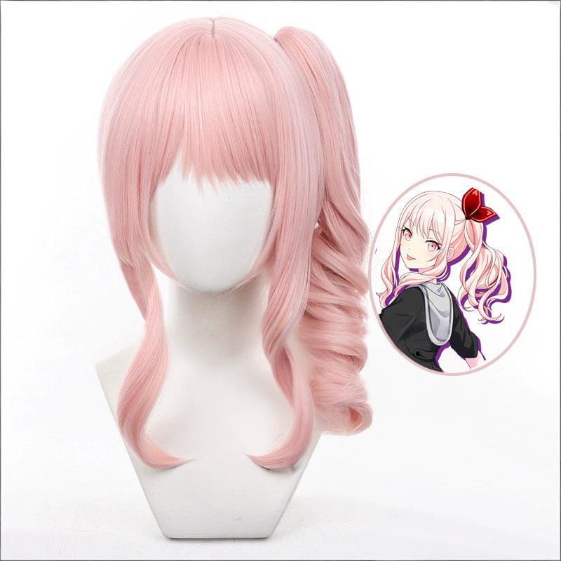 Project SEKAI Akashi Mizi Rosa Rosa Coda di Cavallo Parrucca Cosplay