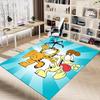 1pc Garfield Odies Playtime Carpet for Playroom Bedroom Living Room Sofa Home Decor,kids Game Area Rug Non-slip Floor Mat Y72329