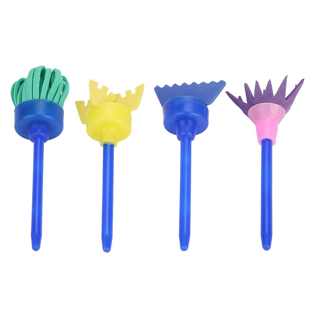 12pcs Kids Painting Supply Brushes Sponge Paint Roller Brush Toy Drawing Set for Child Play
