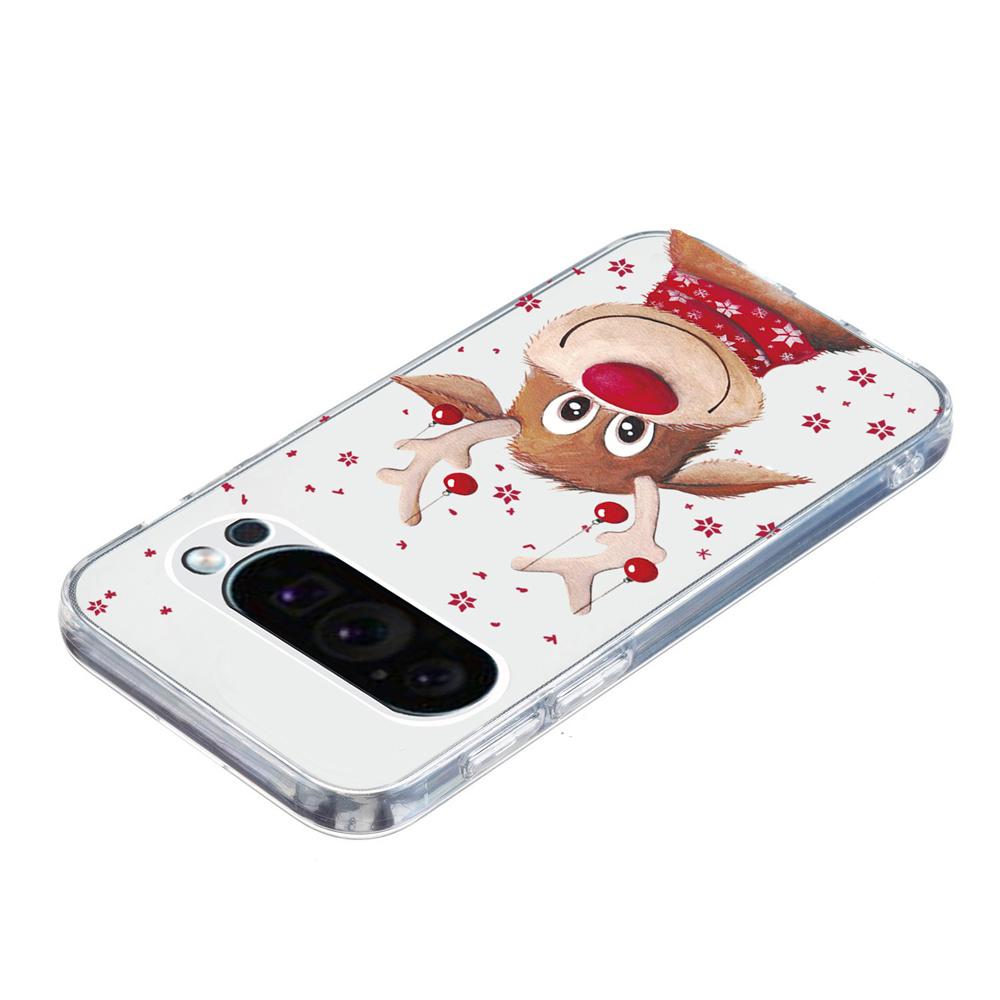 

For Google Pixel 9/9 Pro Case Christmas Pattern Print Soft TPU Phone Protector Deer