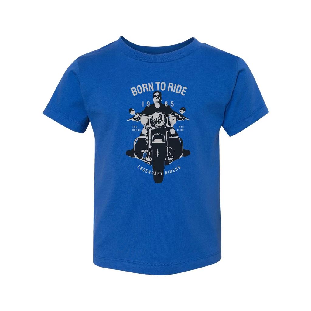 Born to Ride Motorcycle Graphic Unisex Tee Featuring Front View Bike Design and