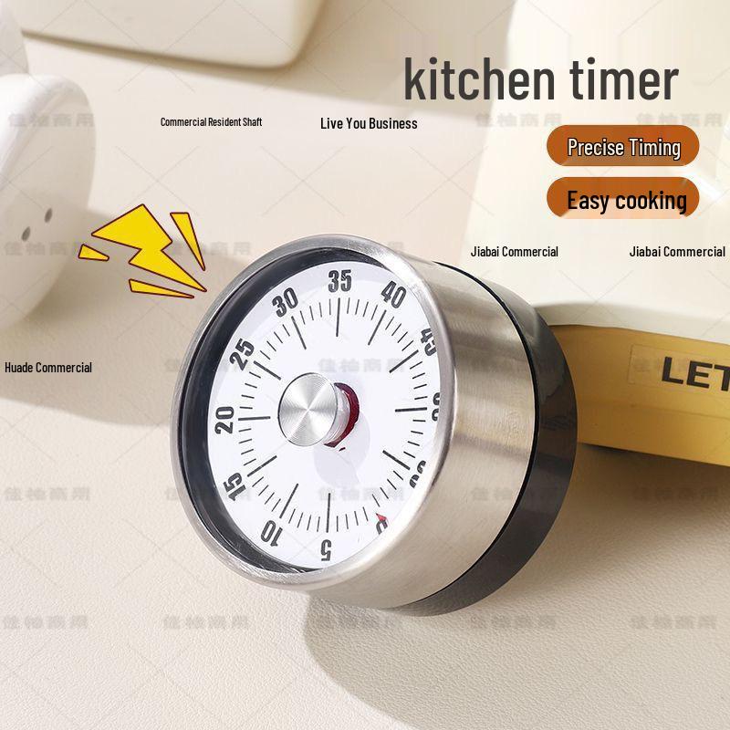 Stainless Steel Magnetic Kitchen Timer for Cooking and Study