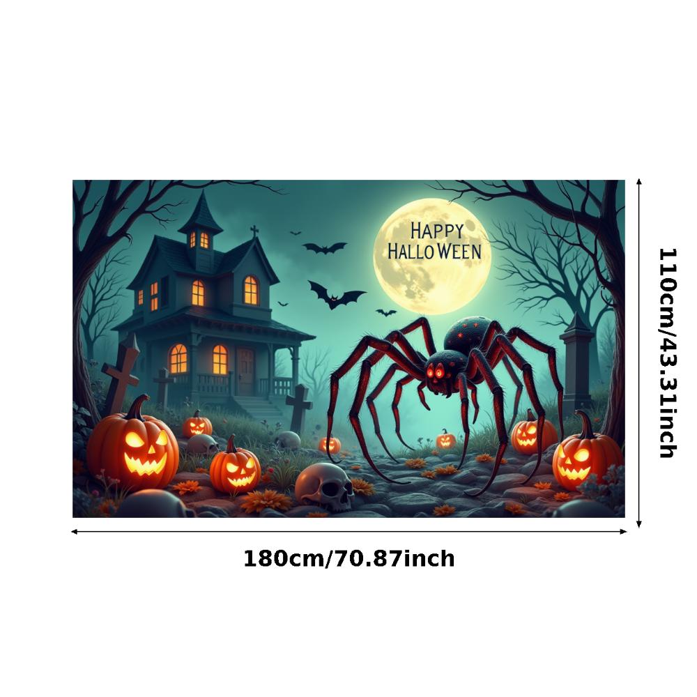 Holiday Banner Lanterns Party Prop Halloween Decor Dark Theme Scary Prop For Night Event Haunted House Holiday Event