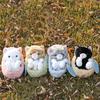Cute Lifelike Kitten Plush Toy with Sleeping Nest Soft Stuffed Animal Fluffy Cat Doll Fun Desktop