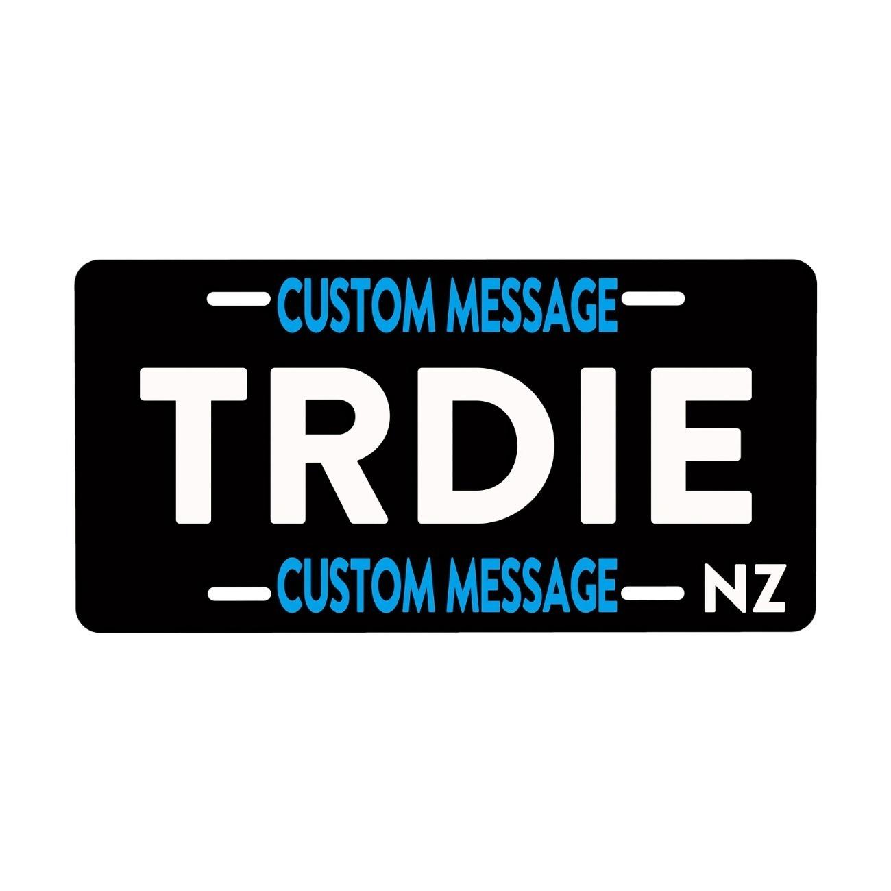 

Personalized New Zealand Metal Sign Waterproof Dust Resistant Home Garage Wall Decor білий