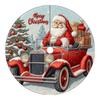 Christmas Tree Skirt with 2D Embroidery- Digital Print for Holiday Festive Decoration