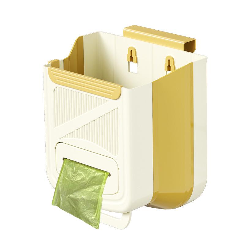 Foldable Wall-Mounted Kitchen Trash & Bathroom Paper Bin