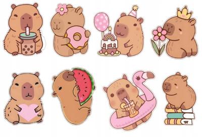 Abwaschbare Temporäre Tattoos Capybara Cabybara Capybaras Geburtstag Party 8 Stück