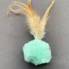 Plush Ball Feather Cat Teaser Stick For Changing Heads Cat Toy Plush Interaction Kitty Pet Toy