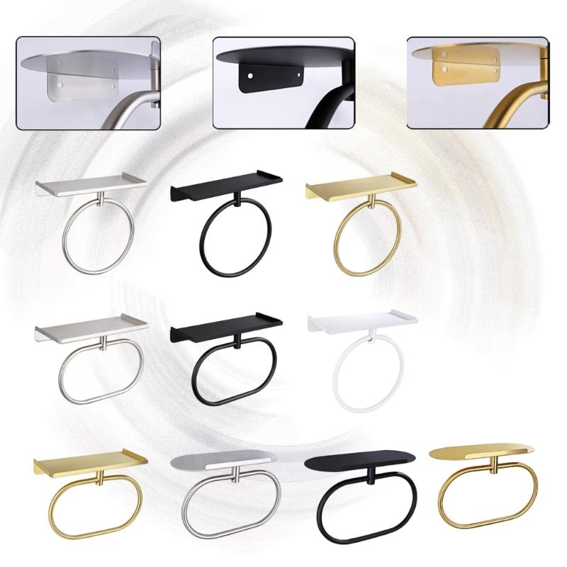 Elegant Brushed Towel Holder Rack For Small Space 180 Degrees Rotate Function 304 Stainless Steel