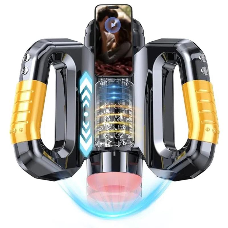 Podwójny uchwyt do samolotu, męski, w pełni automatyczny, teleskopowy, obrotowy, elektryczny, ssący, masturbator, produkt dla dorosłych, nowy model, 18+