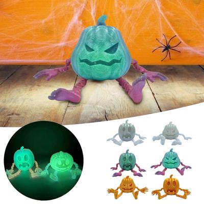Figurine Miniature Lovely Cartoon Pumpkin Ghost Micro Landscape Ornaments For Halloween Decorations Home Office Desk Room Decor