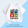2026 Super Mario and Luigi Anime Childrens Cotton Shortsleeved Tshirt Cartoon Game Trendy Top for Boys Casual Short Sleeves