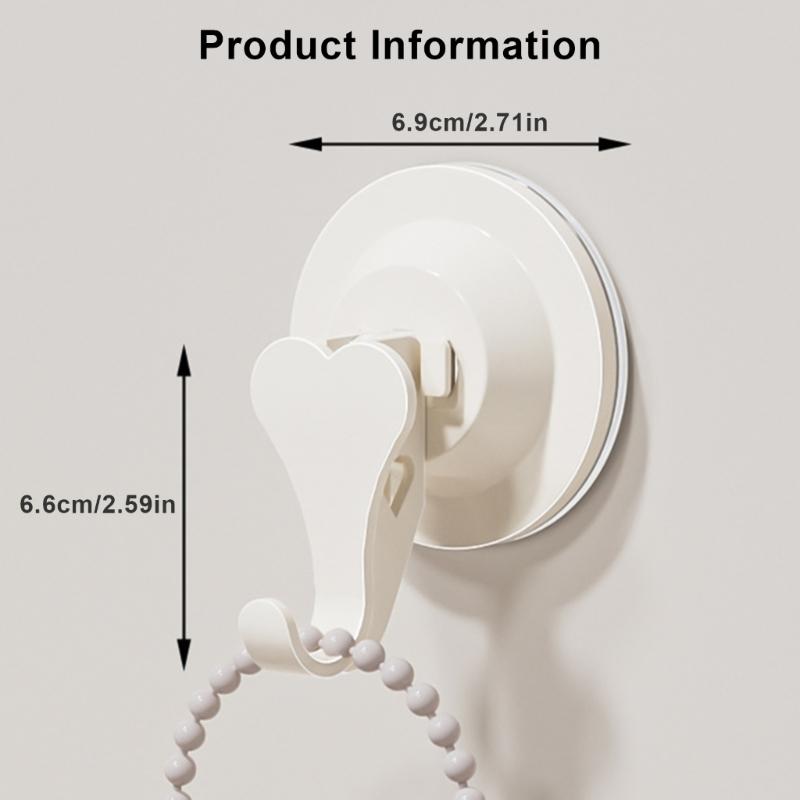 Stable Suction Cup Hook for Storage Not Drill Installation ABS Wall Hook Vacuum Suction Hook Simple Install for Home