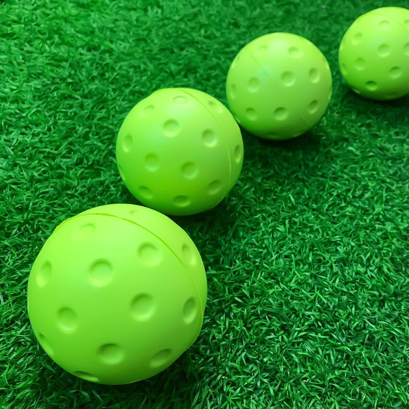 Silent Pickleball Balls Quiet Foam Pickleballs Practice Balls with Exact Real Ball Bounce Soft PU Pickleball Ball for Indoor Use