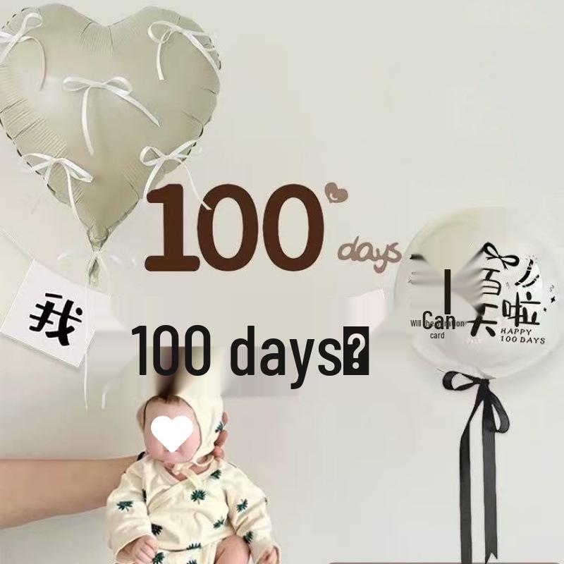 Baby Milestone Photo Props: 30/100 Days Balloons & Decorations for Boys & Girls