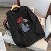 2025 Women's Versatile Round Neck Hoodie, Printed Little Dog, Plus Size, 300 Jin, Long Sleeve, Casual Pullover, Extra Large.