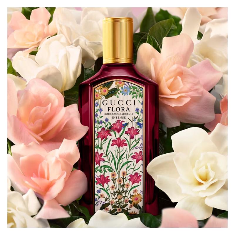 Gucci Qimengfu Gardenia Small Gold Tube Lipstick Lipstick Makeup and Perfume Set 2026 520 Limited Gift Box EDP Floral Fragrance 50ml+3.5g