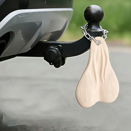 Hanging Truck Balls Nuts, Funny Trailer Hitch Decoration with Chain, Prank Automotive Vehicle Exterior Accessory, Gag Gifts for Boyfriend Husband