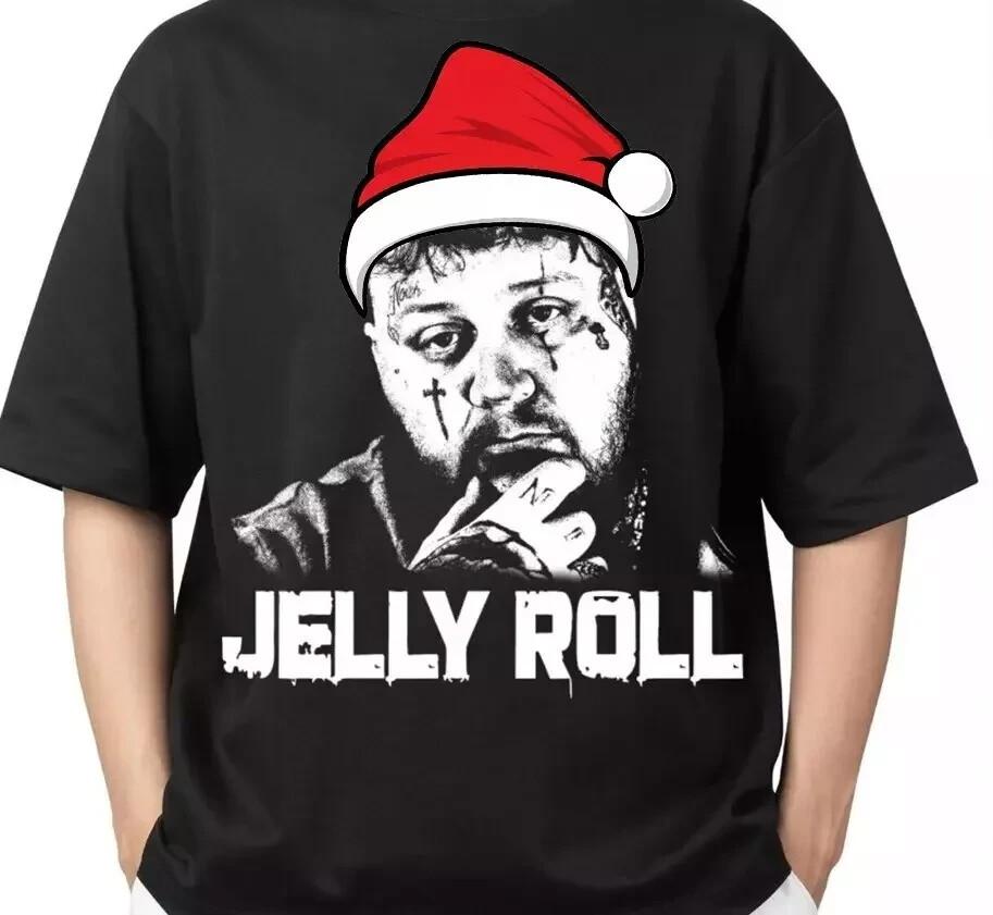 Jelly Roll Christmas black Shirt, Music Fan Gift Size S-4XL Unisex T-Shirt XXL