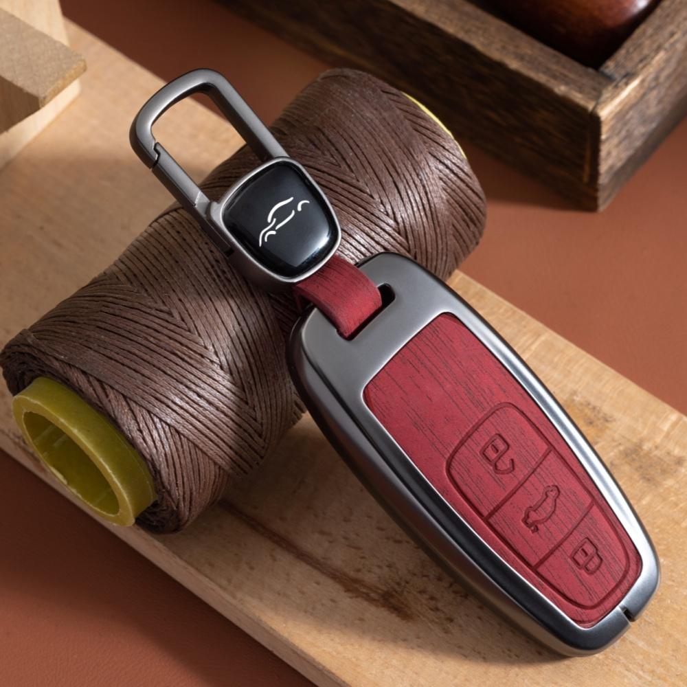 

Трендовий металевий чохол для ключа-брелока з дистанційним керуванням автомобілем для A6 A7 A8 C8 Q8 D5 E-Tron Захисник Безключовий корпус Аксесуари червоний