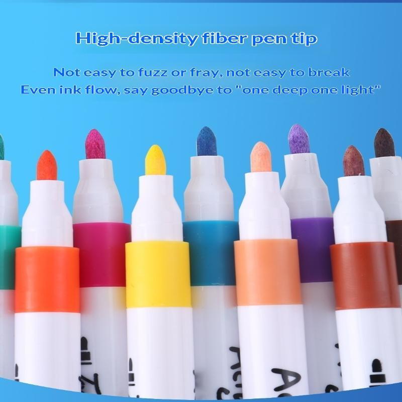 24 Colors Acrylic Paint Markers Waterproof Vibrant Colors For Art Creation Diy Crafts Drawing School Projects