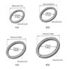 Portable Titanium Flat Keychain Rings Split Side Pushing Key Rings Heavy Duty Key Rings for Dog Tag Easy to Use