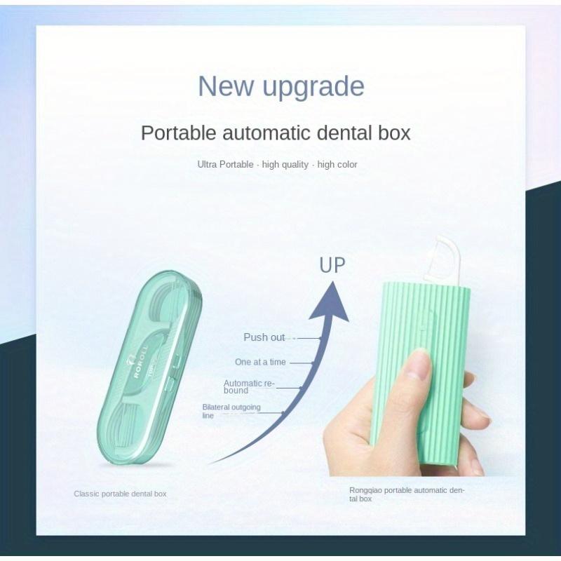 10pcs/box Reusable Dental Floss Stick With Portable Automatic Floss Dispenser Box Toothpick Fine Flosser For Travel
