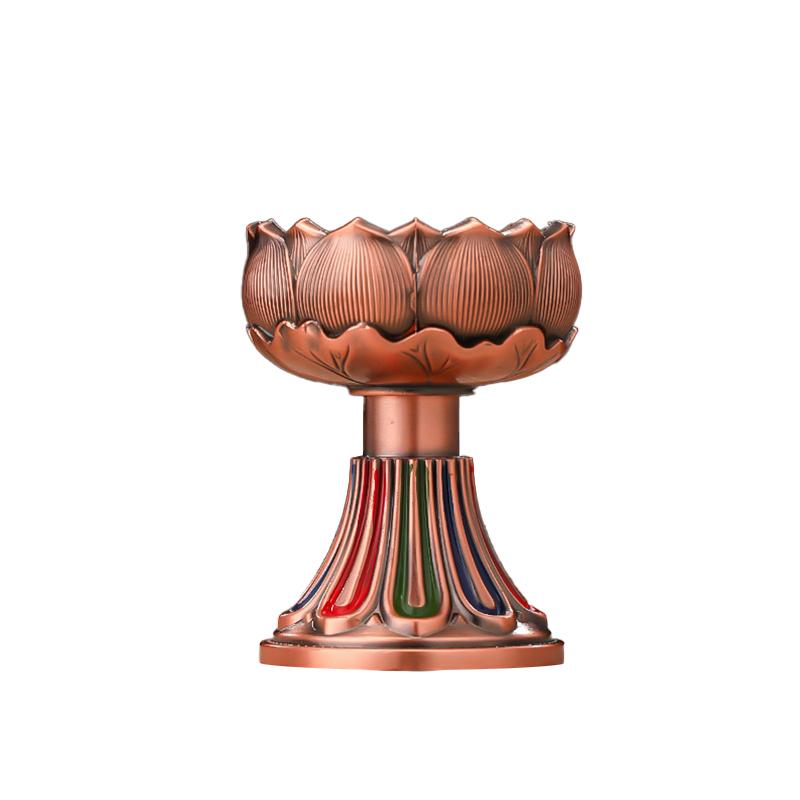 1ks Držák na ghí lampu Buddhistické potřeby Svícen Odolnost Meditace Olejová lampa Slitina Stolní dekorace Obývací pokoj