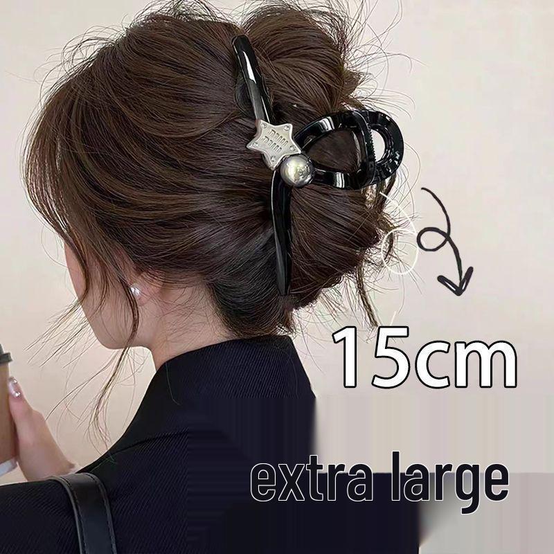 Elegant Marble Plumeria Hair Clip with Cross-Border Design
