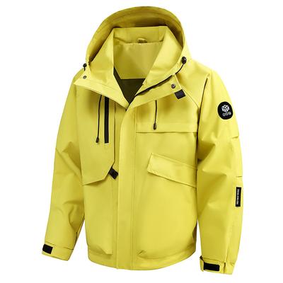 Outdoors Windproof Men Coats Spring Autumn Hooded Waterproof Cargo Jacket Casual Male Streetwear