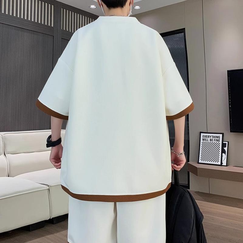 Sommer Herren Jugend Kurzarm T-Shirt Lässige Studenten Shorts Sportanzug