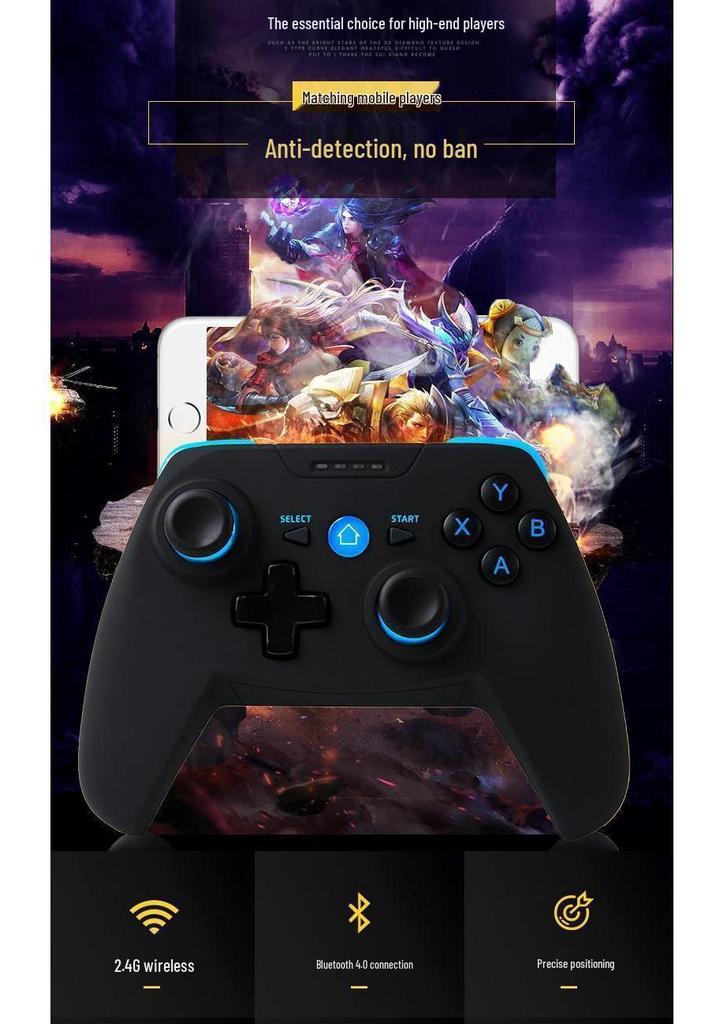 Bluetooth Vibration Game Controller for Android, TV, & PC - Compatible with Minecraft & PUBG