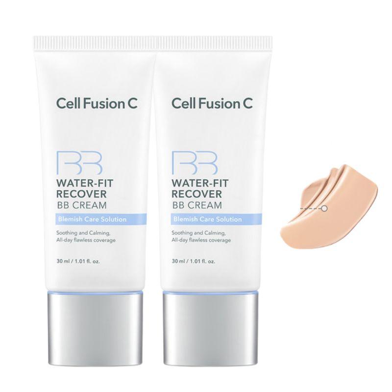 Cell Fusion C Water Fit Recover BB-крем Увлажняющий Skin-Fit Макияж SPF40 PA+++ №21 Натуральный Свет 30 мл x 2