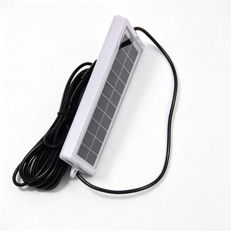 Portable 1W Solar Charging Panel 5V Power Supply 300cm Wire Suitable for Garden Lights Camping Gear Backup Battery