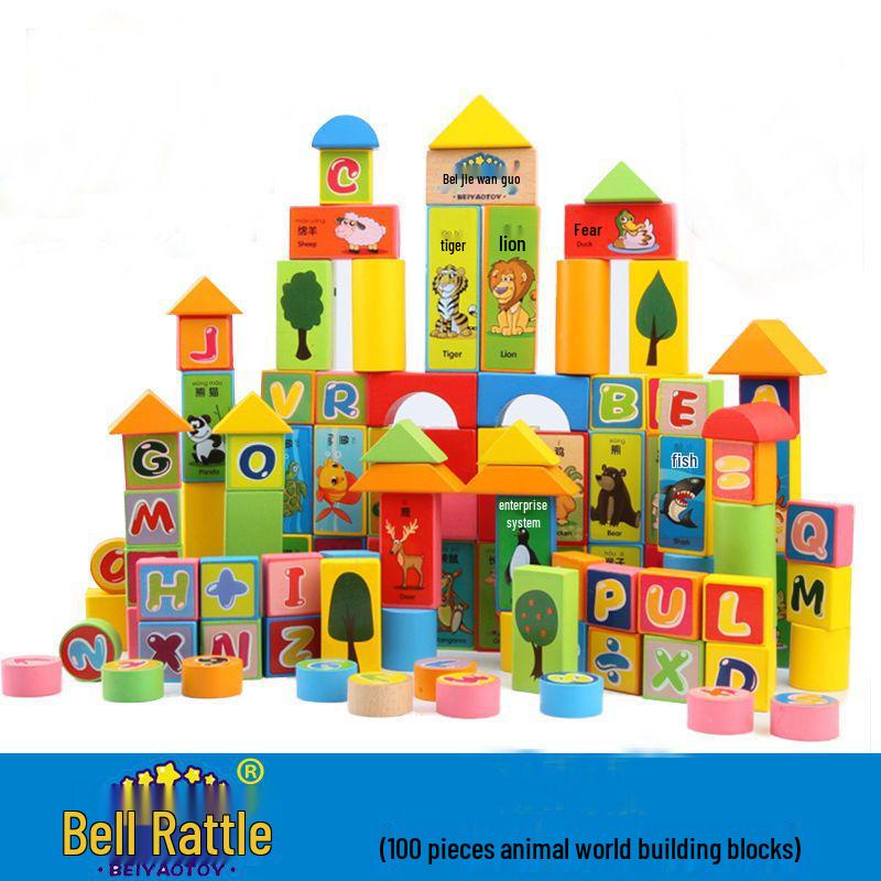 Children's Wooden Building Blocks & Puzzle Toys for Early Development (Ages 1-6)