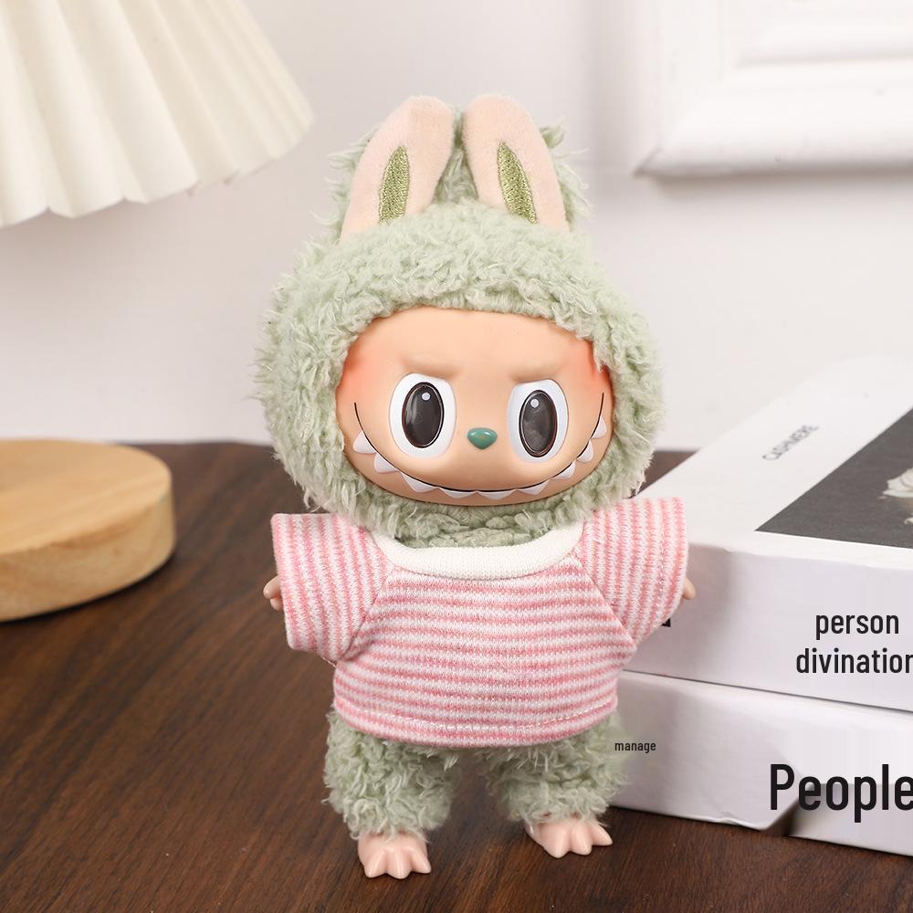 

Доступный: Комплект детской одежды с подвеской Лабубу, футболка с коротким рукавом, наряд для куклы и подходящие аксессуары. Doll Clothes Only