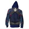 Autumn Men's Captain America Zipper Hoodie Sweatshirt