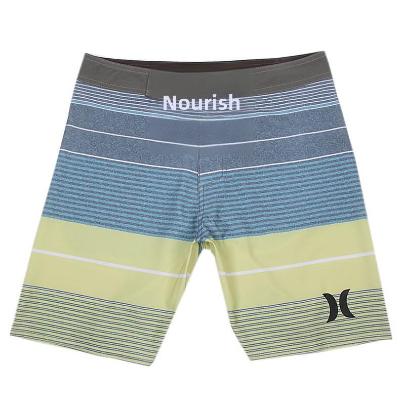 Men's Quick-Dry Elastic Beach Surf Shorts - Muscle Fit for Bodybuilding & Competition