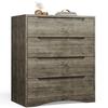 Commode - Bealife - 4 Tiroirs - Commode De Chambre - Marron Foncé - 71 X 41 X 82 Cm