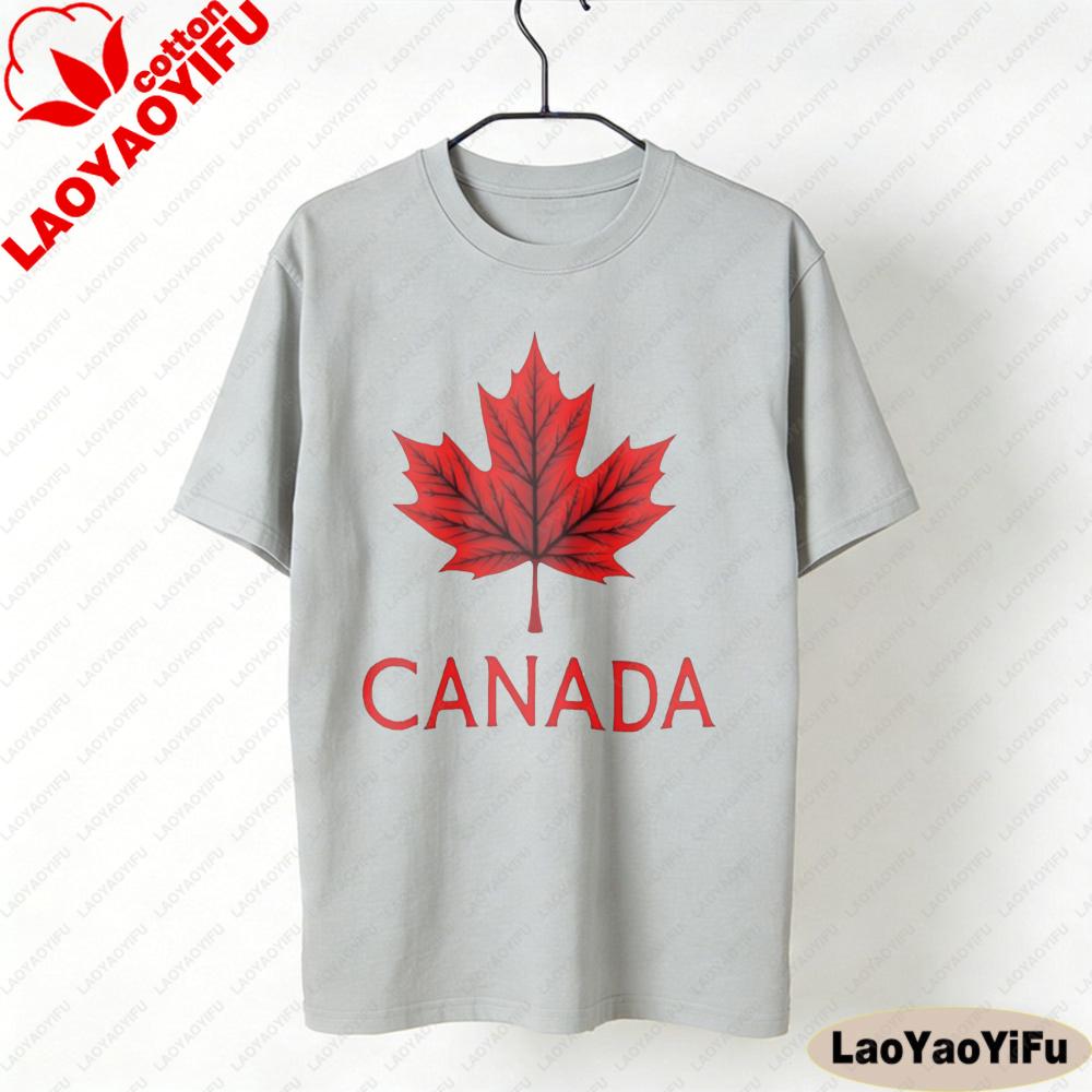 Canada Maple Leaf Print TShirt Canada Pride Shirt Daily Life Casual Unisex Unisex Unisex Cotton Tshirt Canadians Gift Short Sleeve