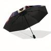 Nightmare Before Christmas,Jack Skellington Themed Automatic Opening and Closing Folding Umbrella, Reinforced 8 Ribs, Compact Travel Design,