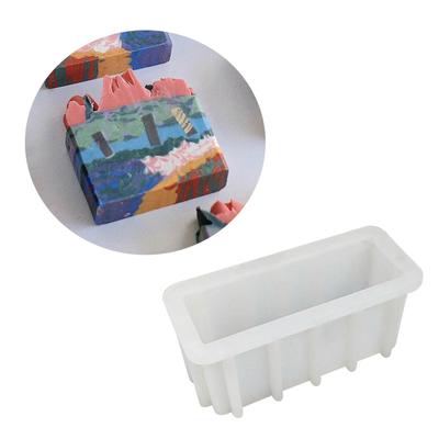 Rectangle Silicone Mold for Soap Making DIY Handmade Soap Toast Bread Mould Cake Chocolate Storgae Tray Molds Supplies