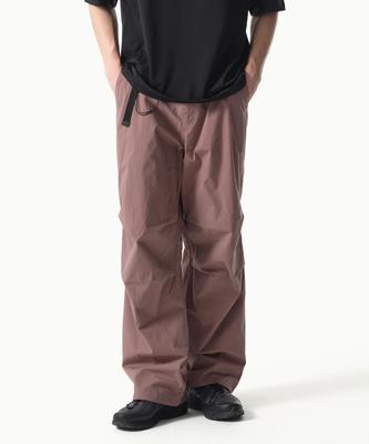 [City Leisure] Cn Wide Belted Parachute Pants [Smoke Pink]