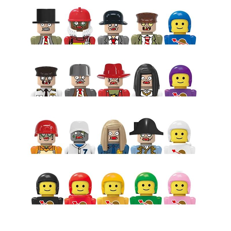Non-Toxic City Characters Action Figures Building Blocks Policeman Teacher Fireman Occupation Mini Figurine Dolls Bricks Set Children Toys
