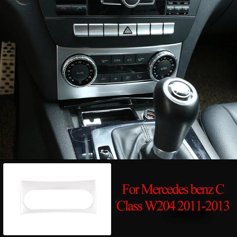 ABS Silver For Mercedes Benz C Class W204 C180 C200 2007-2013 Car Interior Decoration Trim Stickers Car Accessories